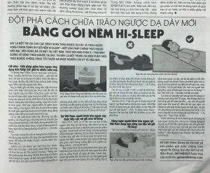 Gối nêm Hi-Sleep được giới thiệu trên báo "Tuổi Trẻ & Đời Sống" ngày 10/12/2020 số 962