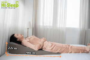 Đệm chống trào ngược Hi-Sleep cao 22cm dài 90cm có kích thước lớn nhất trên thị trường